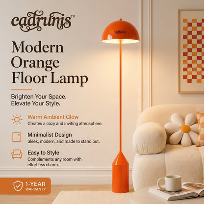 Cadrunis™ Modern Nordic Cream Mushroom Floor Lamp, Vintage Inspired Decorative Standing Light for Living Room Sofa Side and Bedroom
