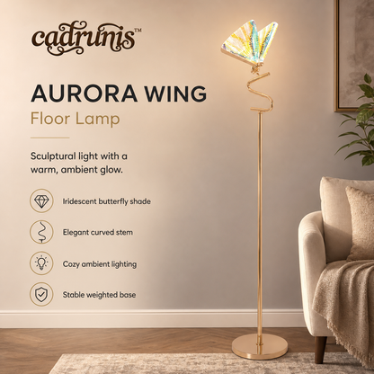 Cadrunis™ Luxury Nordic Butterfly LED Floor Lamp – Creative Artistic Standing Light with Decorative Base Design for Living Room & Bedroom