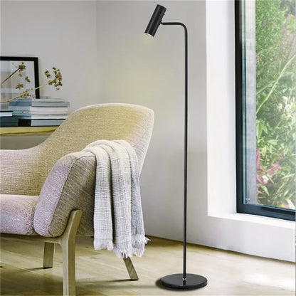 Cadrunis™ Modern LED Standing Floor Lamp with Marble Design – Simple Contemporary Lighting for Living Room, Bedroom & Stylish Home Decoration