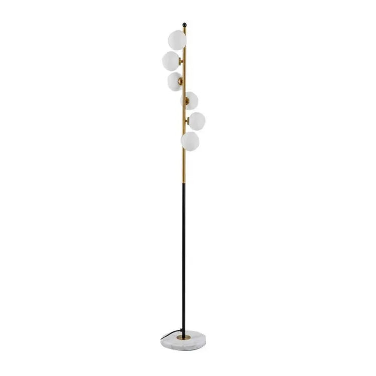 Cadrunis™ Modern Standing Floor Lamp with Glass Ball Design – Artistic Vertical Lighting for Living Room, Bedroom & Modern Home Decoration
