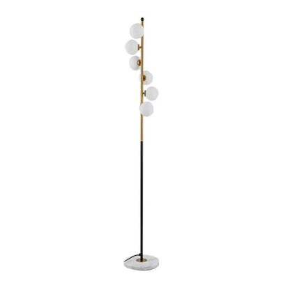 Cadrunis™ Modern Standing Floor Lamp with Glass Ball Design – Artistic Vertical Lighting for Living Room, Bedroom & Modern Home Decoration