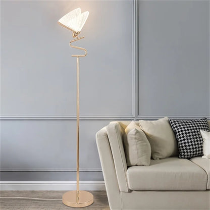 Cadrunis™ Luxury Nordic Butterfly LED Floor Lamp – Creative Artistic Standing Light with Decorative Base Design for Living Room & Bedroom