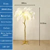 Cadrunis™ Luxury Contemporary Resin E27 Floor Lamp with Feather Design – Modern LED Standing Light for Bedroom and Living Room Decoration