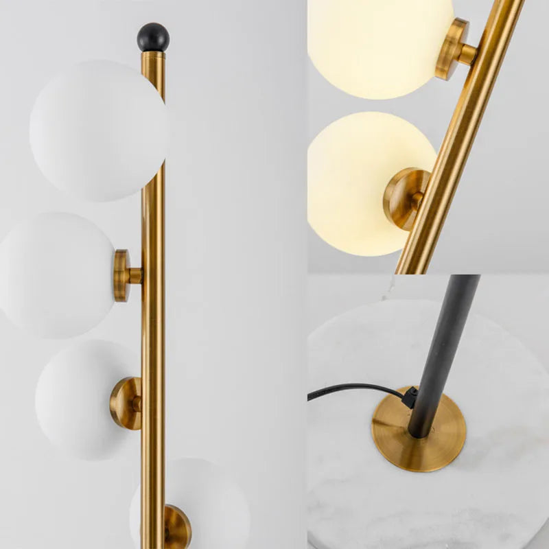 Cadrunis™ Modern Standing Floor Lamp with Glass Ball Design – Artistic Vertical Lighting for Living Room, Bedroom & Modern Home Decoration