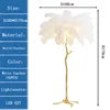 Cadrunis™ Luxury Contemporary Resin E27 Floor Lamp with Feather Design – Modern LED Standing Light for Bedroom and Living Room Decoration